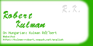 robert kulman business card